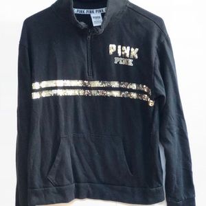 Victoria secret pink lightweight half zip jacket